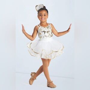 Weissman When Can I See You Again White Tulle Tutu Bodysuit Dress XS Child NWOT